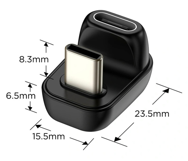 Tech-Protect ULTRABOOST AA04 ANGLE ADAPTER TYPE-C BLACK - 1600758 - zdjęcie 2